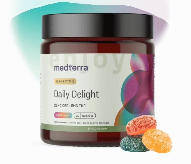 Medterra Daily Delight CBD+THC Gummies 600mg