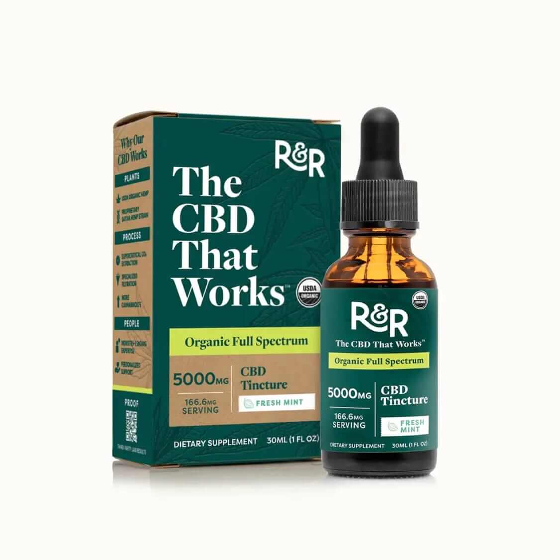#2 R&R CBD Fresh Mint Full Spectrum CBD Tinctures 5000mg